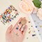 about 212~218 Pcs Handmade Flower Millefiori Lampwork Glass Beads 4mm 6mm 8mmm Round Glass Flower Beads 1mm Hole Loose Mixed Color Mosaic Beads for Jewelry Bracelet Necklace Making DIY Craft
